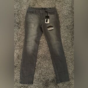 NWT D Jeans Size 12 Gray Luxurious Ultra Soft Denim Stretch High Waist Skinny